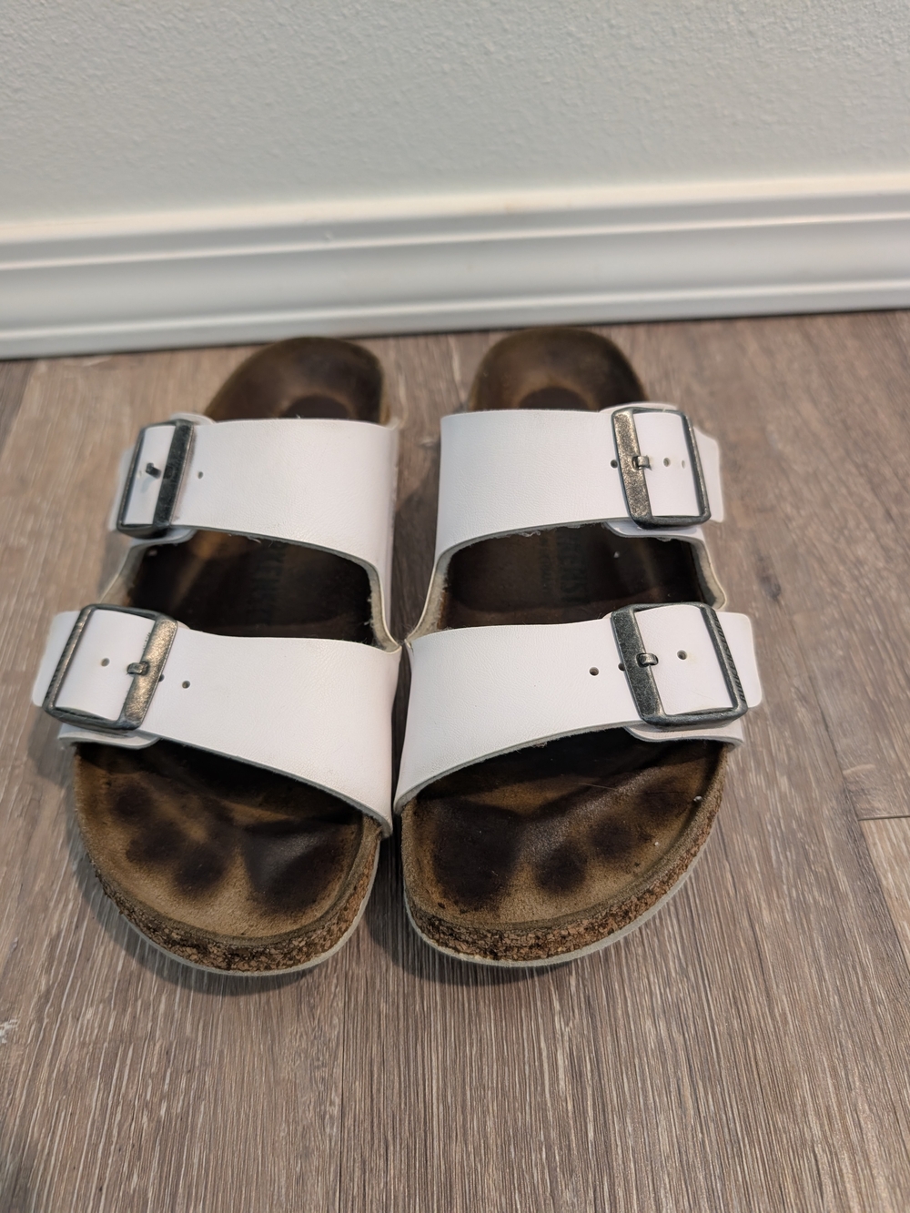 Birkenstock White Double Buckle Women's Sandals
